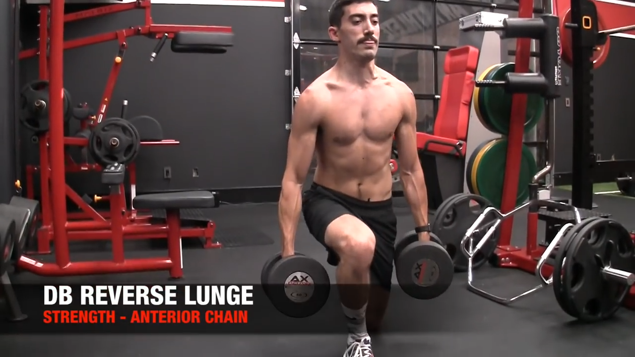 dumbbell reverse lunge