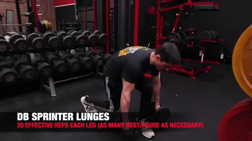 dumbbell sprinter lunge