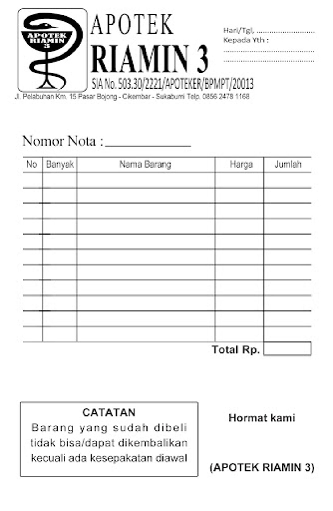 Ketahui Contoh Nota Apotek Dan Cara Pembuatannya Vmedis - Vrogue