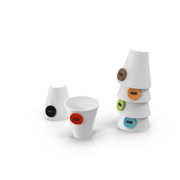 Cups with Buttons PNG & PSD Images