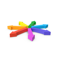 Arrow Circle Rainbow Outwards PNG & PSD Images