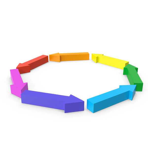 Arrow Circle Rainbow Spin PNG & PSD Images