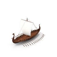 Viking Drakkar Sail Raised PNG & PSD Images