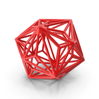 Red Plastic Geometric Shaped Showpiece PNG & PSD Images