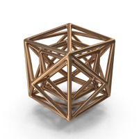 Bronze Geometric Shaped Showpiece PNG & PSD Images