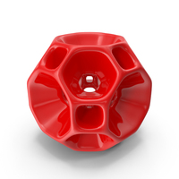 Red Plastic Geometric Shaped Showpiece PNG & PSD Images