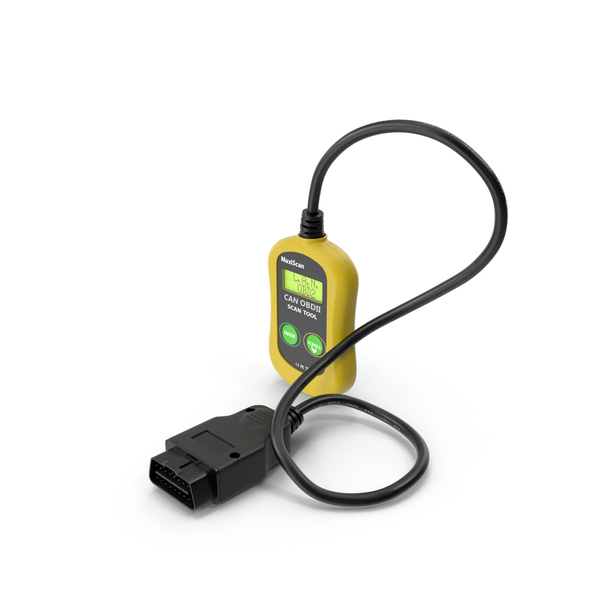 OBD2 Code Reader Yellow Vertical Position PNG & PSD Images