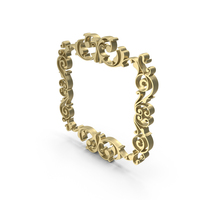 Gold Designer Square Frame PNG & PSD Images