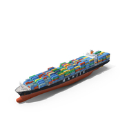 Container Ship 3300TEU Hanjin PNG & PSD Images