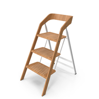 Vintage Usit Stepladder Chair 3-Step Version Set PNG & PSD Images