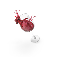 Splash of Wine in a Glass PNG & PSD Images