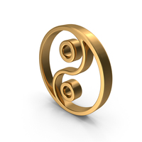 Gold Yin Yang Icon PNG & PSD Images