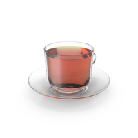 Large Cup With Saucer Full Of Tea PNG & PSD Images