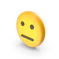 Straight Face Emoji PNG & PSD Images