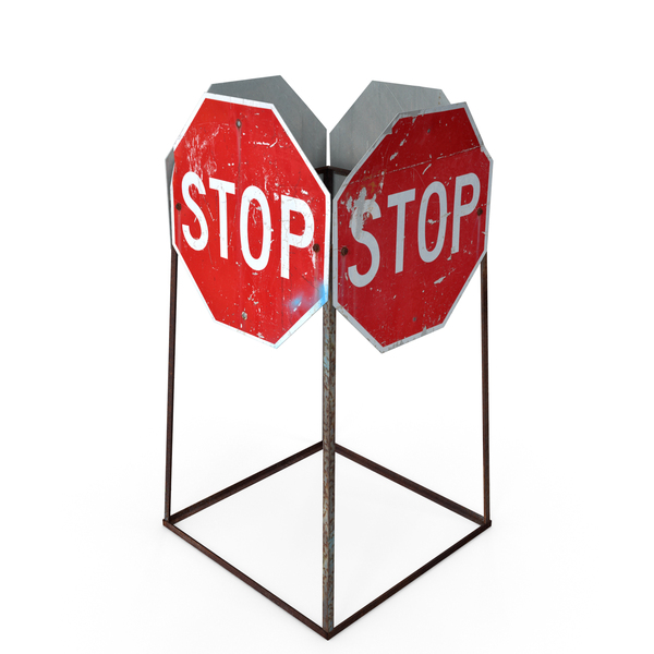 Construction Stop Sign PNG & PSD Images