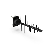 Outdoor Yagi Antenna 4G Black PNG & PSD Images