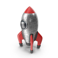 Retro Cartoon Rocket PNG & PSD Images