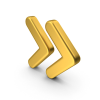 Gold Double Arrow PNG & PSD Images