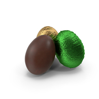 Chocolate Easter Eggs Foil Wrapped PNG & PSD Images