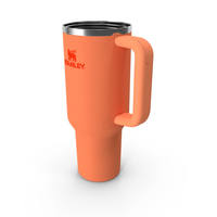 Travel Tumbler Quencher Stanley Orange Open PNG & PSD Images