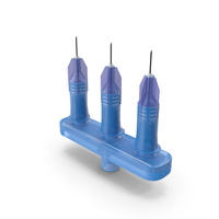 Multi Injector 3 Needles Straight Blue PNG & PSD Images