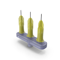 Multi Injector 3 Needles Straight Yellow PNG & PSD Images