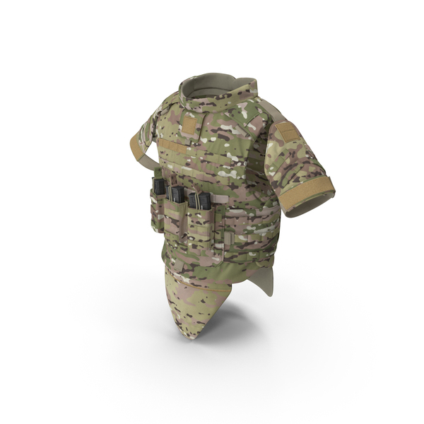 Tactical Military Vest Green Camo PNG & PSD Images