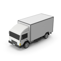 White Cartoony Truck PNG & PSD Images