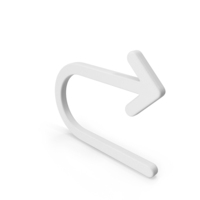 White Arrow U Turn PNG & PSD Images