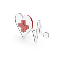 Plus Heart Beat Medical Health Glass PNG & PSD Images