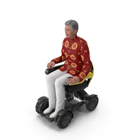 Power Wheelchair And Chinese Elderly Man PNG & PSD Images