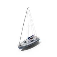 Yacht with Sails Down PNG & PSD Images