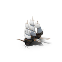 Fantasy Flying Sailing Ship PNG & PSD Images