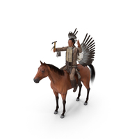 Native American Chief On Horseback Fur PNG & PSD Images