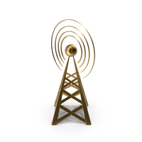 Gold Antenna Tower PNG & PSD Images