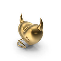 Gold Devil Heart PNG & PSD Images