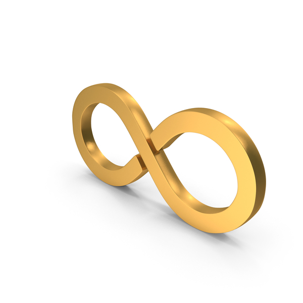 Symbols: Gold Infinity Icon PNG & PSD Images