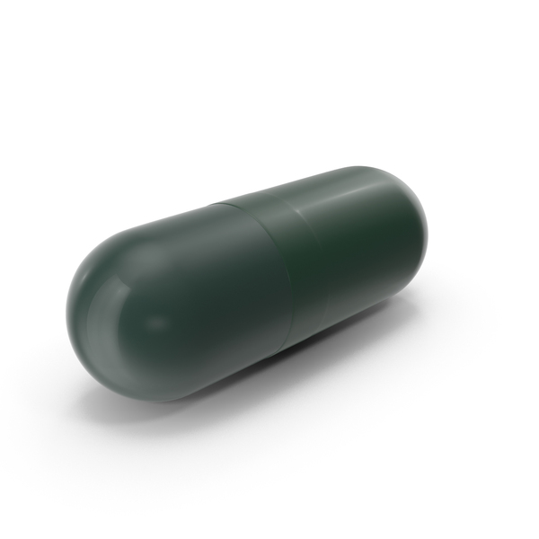 Pill: Green Medicine Capsule PNG & PSD Images