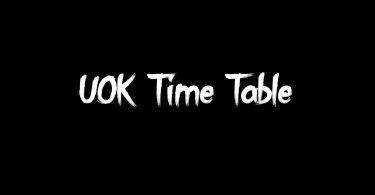 UOK Time Table