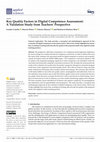 Research paper thumbnail of Key Quality Factors in Digital Competence Assessment: A Validation Study from Teachers’ Perspective