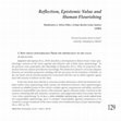 Research paper thumbnail of Reflection, Epistemic Value and Human Flourishing