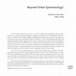 Research paper thumbnail of Beyond Virtue Epistemology