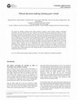 Research paper thumbnail of Ethical decision-making training goes virtual