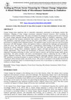 Research paper thumbnail of Scaling up Private Sector Financing for Climate Change Adaptation: A Mixed Method Study of Microfinance Institutions in Zimbabwe