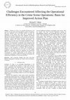 Research paper thumbnail of Challenges Encountered Affecting the Operational Efficiency in the Crime Scene Operations: Basis for Improved Action Plan