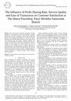 Research paper thumbnail of The Influence of Profit Sharing Rate, Service Quality and Ease of Transaction on Customer Satisfaction at The Sharia Pawnshop, Pasar Merdeka Samarinda Branch