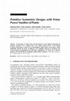 Research paper thumbnail of Primitive symmetric designs with prime power number of points