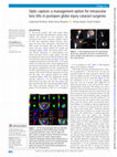 Research paper thumbnail of Optic capture: a management option for intraocular lens tilts in postopen globe injury cataract surgeries