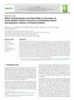 Research paper thumbnail of Effect of Body Habitus and Heart Rate on Accuracy of Aortic-Radial Transfer Functions for Predicting Central Hemodynamic Indices in Growing Children