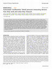 Research paper thumbnail of Automated ‘oscillometric’ blood pressure measuring devices: how they work and what they measure